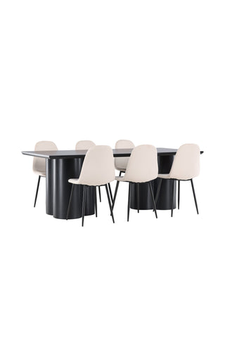 Venture Home Olivia matbord med Polar matstol