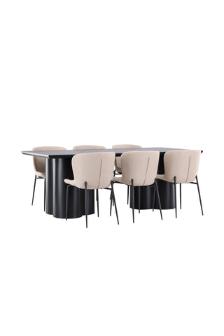 Venture Home Olivia matbord med Modesto matstol
