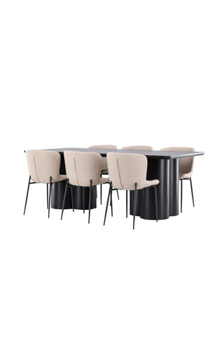 Venture Home Olivia matbord med Modesto matstol