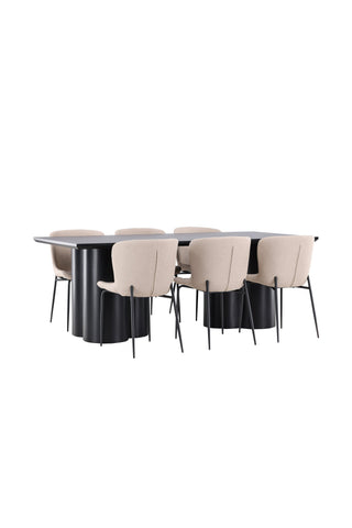 Venture Home Olivia matbord med Modesto matstol