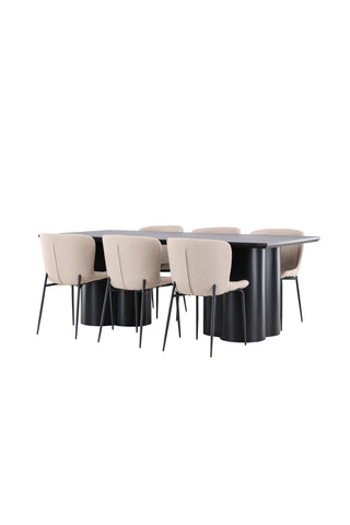Venture Home Olivia matbord med Modesto matstol