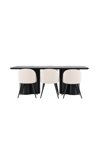 Venture Home Olivia matbord med sammetsmatsalsstol
