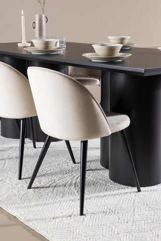 Venture Home Olivia matbord med sammetsmatsalsstol