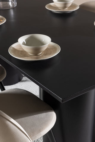 Venture Home Olivia matbord med sammetsmatsalsstol