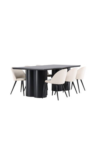 Venture Home Olivia matbord med sammetsmatsalsstol