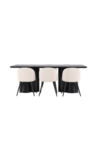 Venture Home Olivia matbord med sammetsmatsalsstol