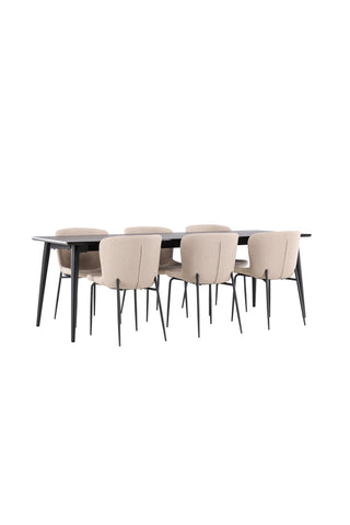 Venture Home Ellis matbord med Modesto matstol