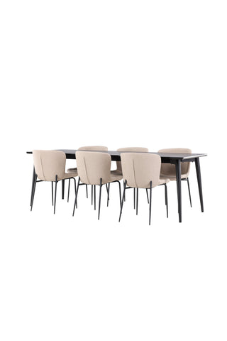 Venture Home Ellis matbord med Modesto matstol