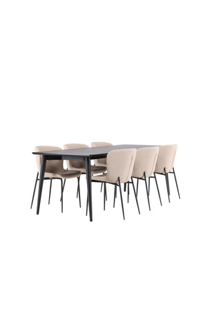 Venture Home Ellis matbord med Modesto matstol