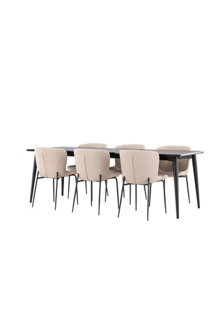 Venture Home Ellis matbord med Modesto matstol