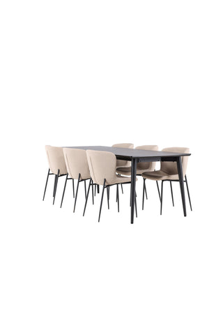Venture Home Ellis matbord med Modesto matstol