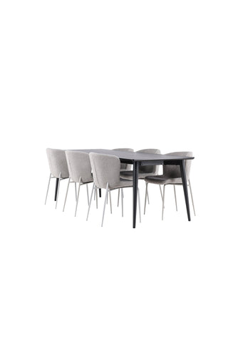 Venture Home Ellis matbord med Modesto matstol