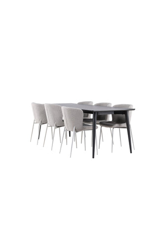 Venture Home Ellis matbord med Modesto matstol