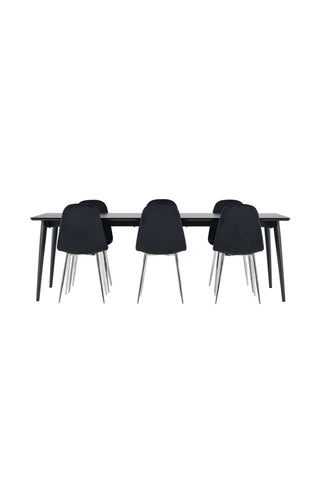 Venture Home Ellis matbord med Polar matstol
