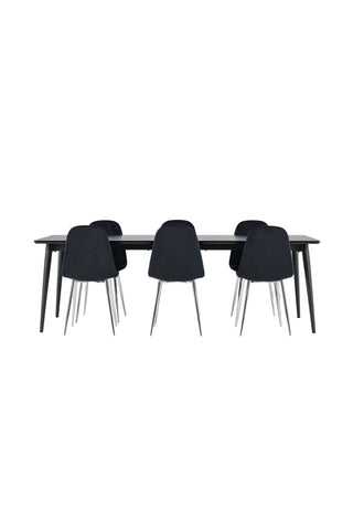 Venture Home Ellis matbord med Polar matstol