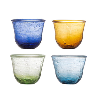 Karu dricksglas, blått, återvunnet glas