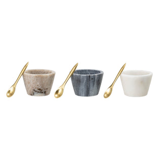 Rosamynthe Saltburk m/sked, Vit, Marmor