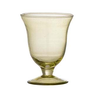 Florentinskt vinglas, grönt, återvunnet glas