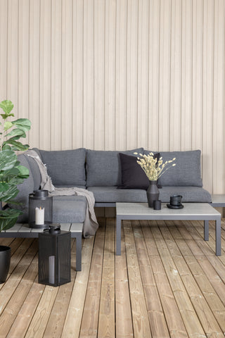 Venture Home Odense soffset- - SVART alu / Grå Kudde / Grå Aintwood