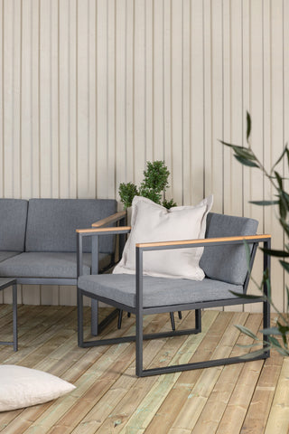 Venture Home Dakar Soffset -Svart ram/grå kudde,/Spraysten Glas