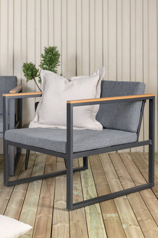 Venture Home Dakar Soffset -Svart ram/grå kudde,/Spraysten Glas
