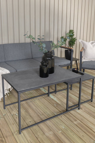 Venture Home Dakar Soffset -Svart ram/grå kudde,/Spraysten Glas