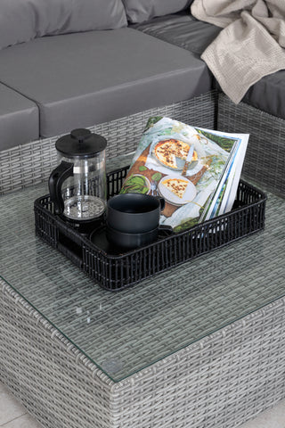 Venture Home Rotterdam schäslong set- Grey Wicker / Grey Cushion