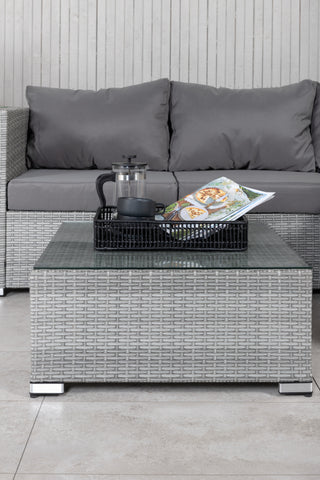 Venture Home Rotterdam schäslong set- Grey Wicker / Grey Cushion
