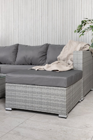 Venture Home Rotterdam schäslong set- Grey Wicker / Grey Cushion