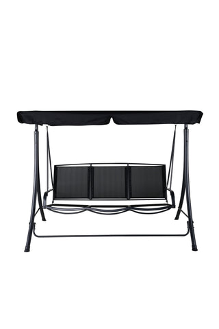 Madras 3-sits gunga - svart ram/svart textilen