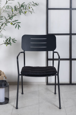 Nicke Matstol W. Armstöd 2-pack - Svart Stål