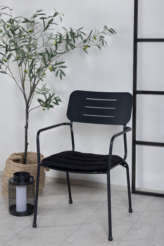 Nicke Matstol W. Armstöd 2-pack - Svart Stål