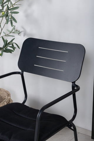 Nicke Matstol W. Armstöd 2-pack - Svart Stål