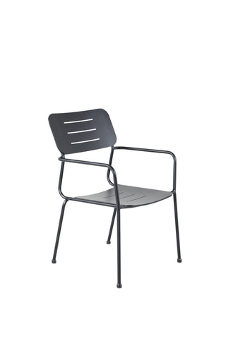Nicke Matstol W. Armstöd 2-pack - Svart Stål