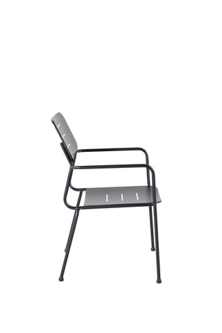 Nicke Matstol W. Armstöd 2-pack - Svart Stål