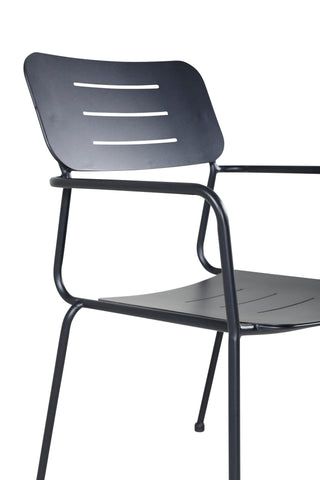Nicke Matstol W. Armstöd 2-pack - Svart Stål