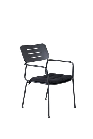 Nicke Matstol W. Armstöd 2-pack - Svart Stål
