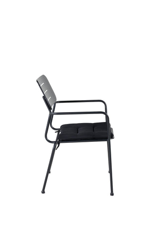 Nicke Matstol W. Armstöd 2-pack - Svart Stål