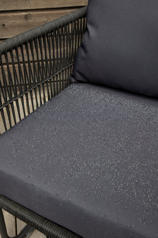 Venture Home Utah Lounge set - Svart - Svart rep (tvåsitsig + 2 ensits + bord)