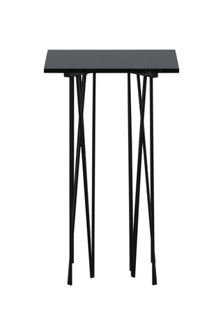 Sten - Sidobord Fyrkantig 40*40 - Konststen / Svart