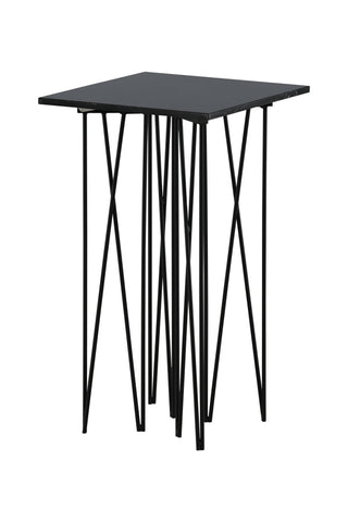 Sten - Sidobord Fyrkantig 40*40 - Konststen / Svart
