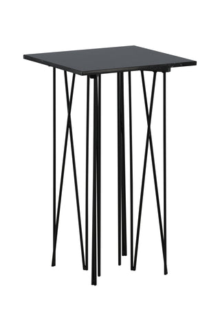 Sten - Sidobord Fyrkantig 40*40 - Konststen / Svart