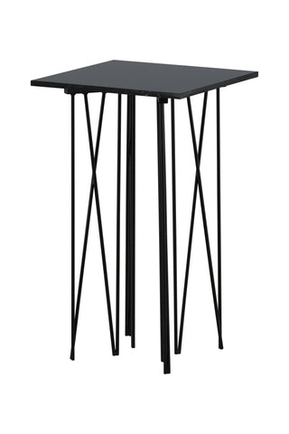 Sten - Sidobord Fyrkantig 40*40 - Konststen / Svart
