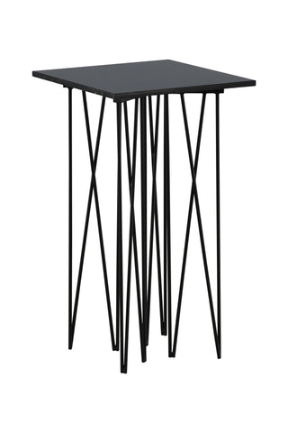 Sten - Sidobord Fyrkantig 40*40 - Konststen / Svart