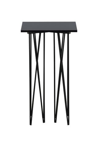 Sten - Sidobord Fyrkantig 40*40 - Konststen / Svart