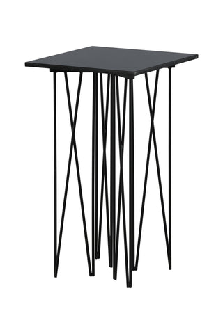 Sten - Sidobord Fyrkantig 40*40 - Konststen / Svart