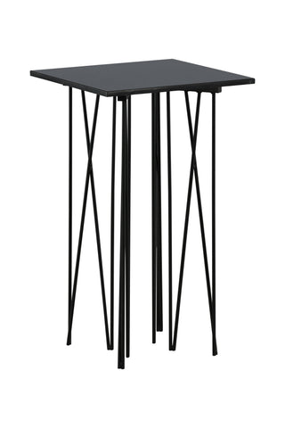 Sten - Sidobord Fyrkantig 40*40 - Konststen / Svart