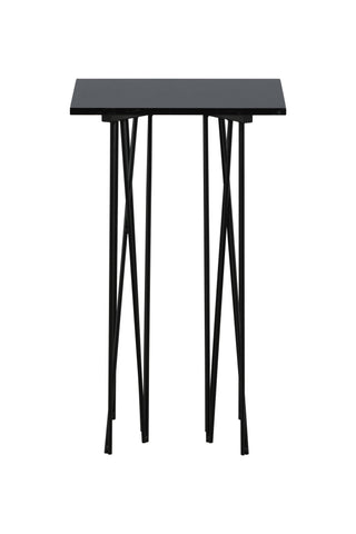 Sten - Sidobord Fyrkantig 40*40 - Konststen / Svart