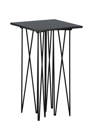 Sten - Sidobord Fyrkantig 40*40 - Konststen / Svart