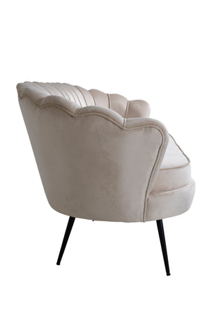 Calais Soffa 3-sits - Beige sammet - Svarta ben